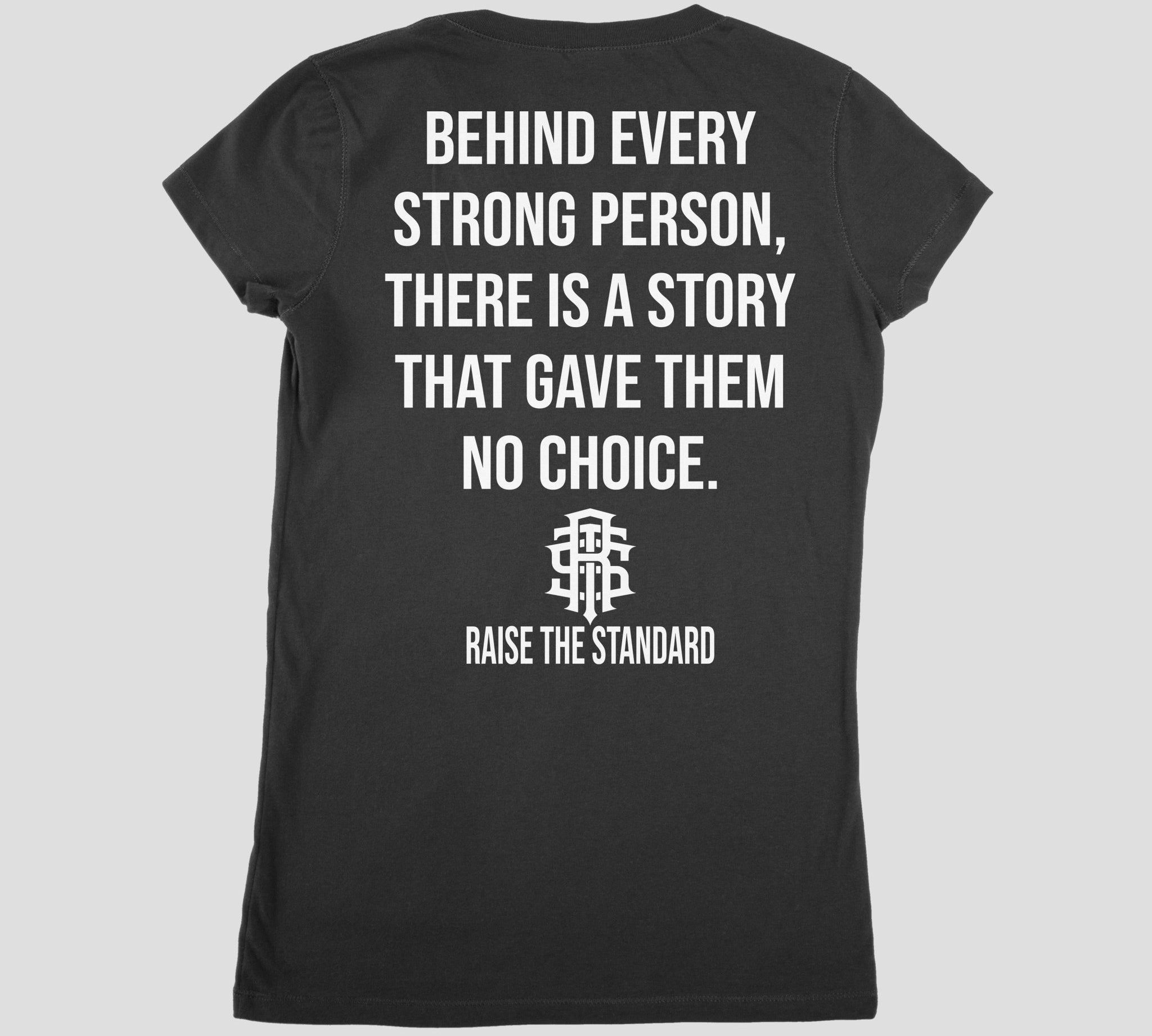 Behind Every Strong Person Women's V-neck - Raise The Standard Apparel