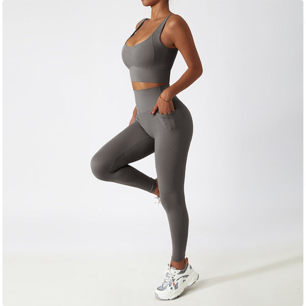 0222. Ella-Flex™ Side Pockets Full Length Legging - Raise The Standard Apparel