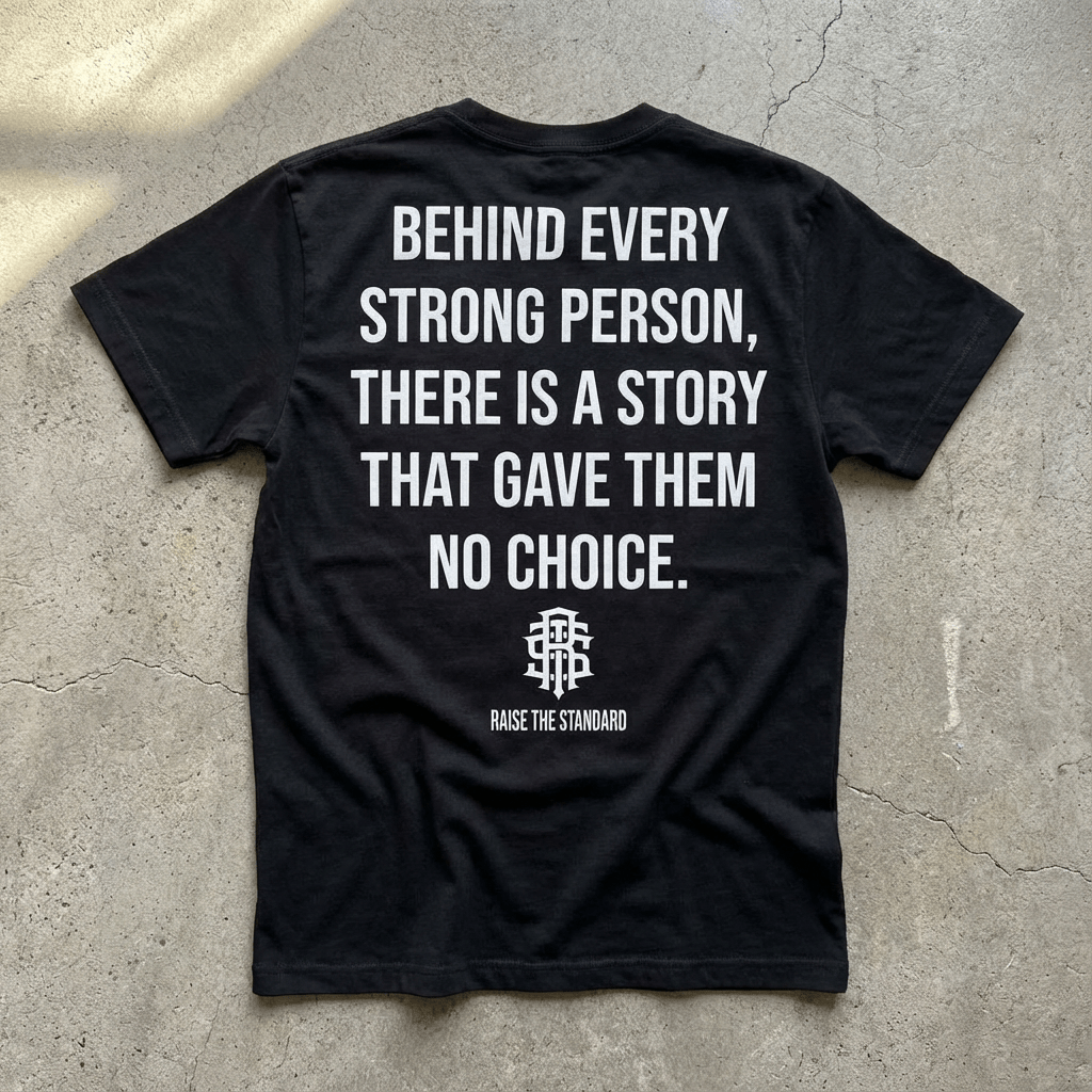 Behind Every Strong Person T-shirt - Raise The Standard Apparel